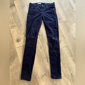 AG Jeans the Legging Super Skinny Navy Velvet Jeans